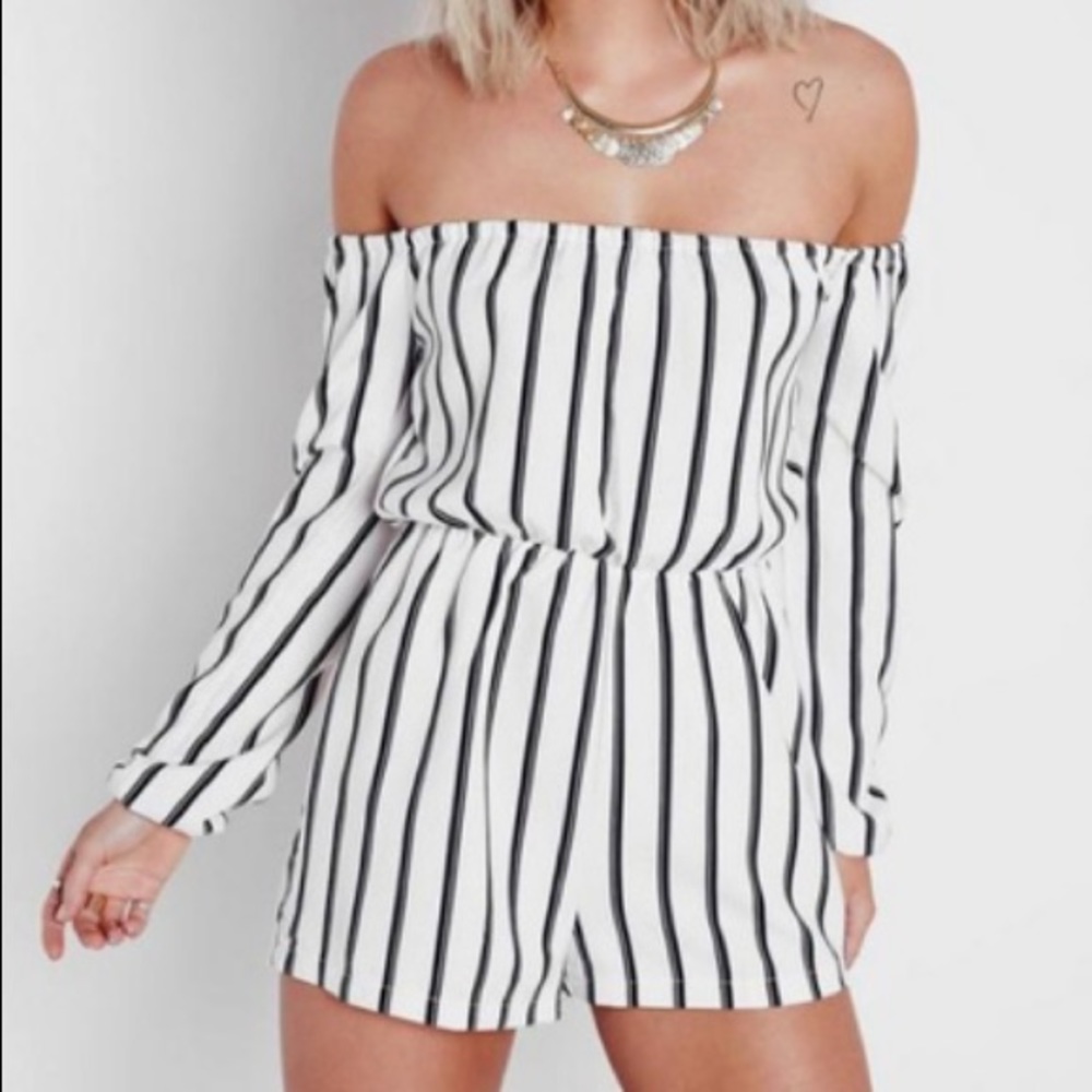 Missguided Striped Romper
